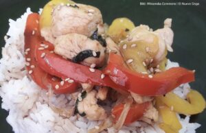 Der Fritze gegen die Hitze: Reis und Gemüse, schön aisatisch