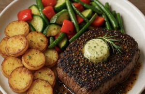 Konstantin kocht: Pfeffersteak mit buntem Gemüse