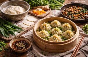 Klara verbringt Zeit mit einem Bärlauch-Dim-Sum