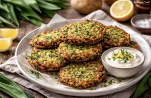 Klara kartoffelpuffert den Bärlauchduft aus der Luft